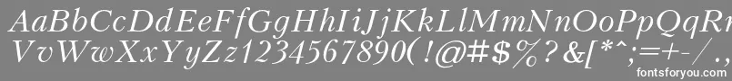 KudrashovcItalic Font – White Fonts on Gray Background