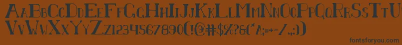 ChardinDoihleCondensed-Schriftart – Schwarze Schriften auf braunem Hintergrund