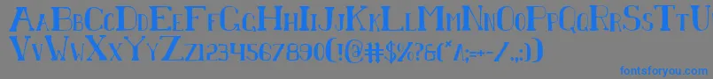ChardinDoihleCondensed Font – Blue Fonts on Gray Background
