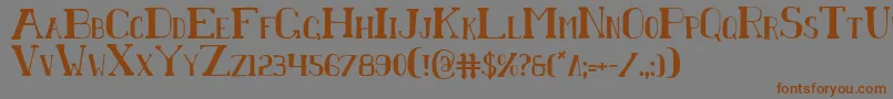 ChardinDoihleCondensed Font – Brown Fonts on Gray Background