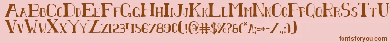 ChardinDoihleCondensed Font – Brown Fonts on Pink Background