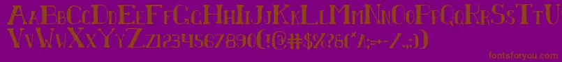 ChardinDoihleCondensed Font – Brown Fonts on Purple Background