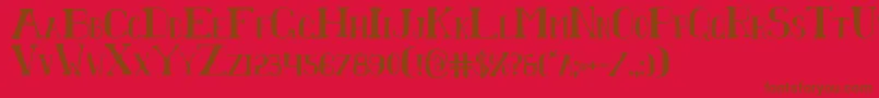 ChardinDoihleCondensed Font – Brown Fonts on Red Background