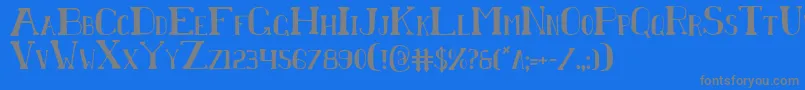 ChardinDoihleCondensed Font – Gray Fonts on Blue Background