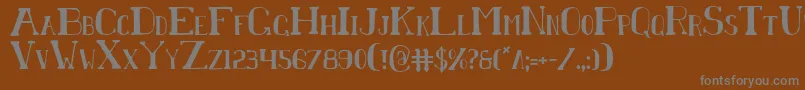 ChardinDoihleCondensed Font – Gray Fonts on Brown Background