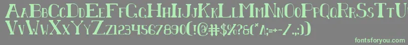 ChardinDoihleCondensed Font – Green Fonts on Gray Background