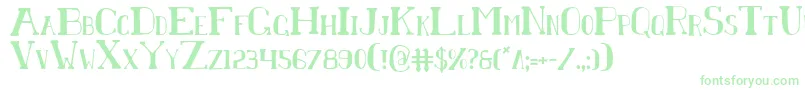 ChardinDoihleCondensed Font – Green Fonts on White Background