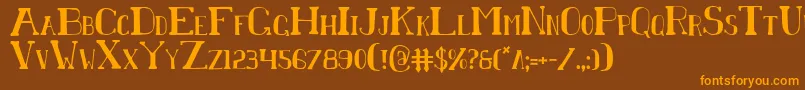 ChardinDoihleCondensed Font – Orange Fonts on Brown Background