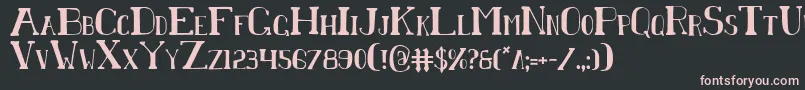 ChardinDoihleCondensed Font – Pink Fonts on Black Background