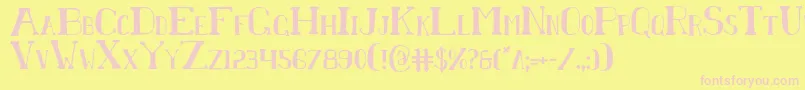 ChardinDoihleCondensed Font – Pink Fonts on Yellow Background