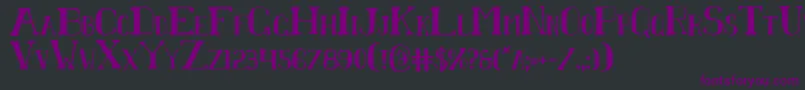 ChardinDoihleCondensed Font – Purple Fonts on Black Background
