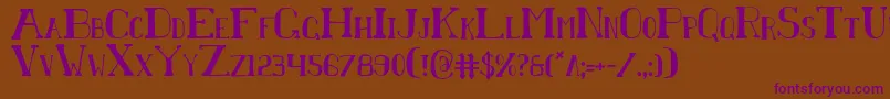 ChardinDoihleCondensed Font – Purple Fonts on Brown Background