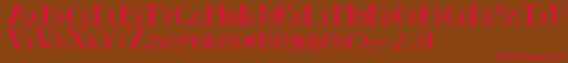 ChardinDoihleCondensed Font – Red Fonts on Brown Background