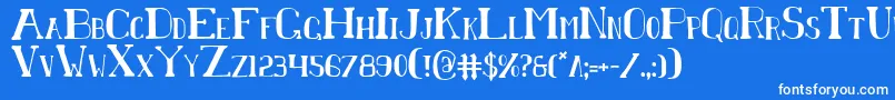 ChardinDoihleCondensed Font – White Fonts on Blue Background