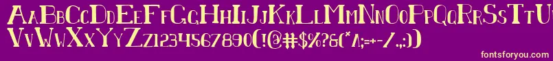 ChardinDoihleCondensed Font – Yellow Fonts on Purple Background