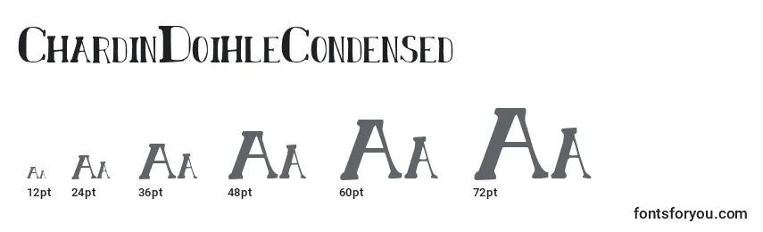 ChardinDoihleCondensed Font Sizes