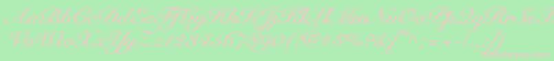 fuente SnellRoundhandBoldScript – Fuentes Rosadas Sobre Fondo Verde