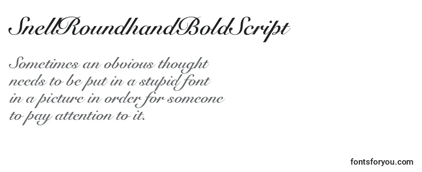 SnellRoundhandBoldScript Font