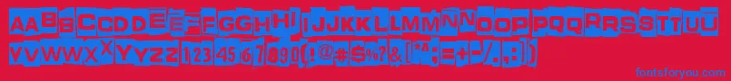 WhatIsThisSomeKindOfJoke Font – Blue Fonts on Red Background