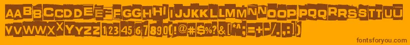 WhatIsThisSomeKindOfJoke Font – Brown Fonts on Orange Background