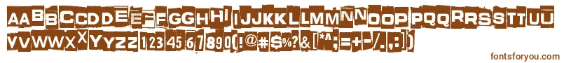 Шрифт WhatIsThisSomeKindOfJoke – коричневые шрифты на белом фоне