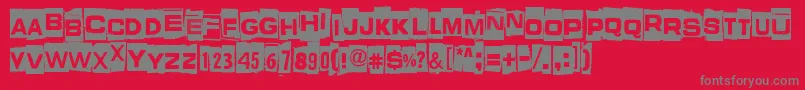 WhatIsThisSomeKindOfJoke Font – Gray Fonts on Red Background