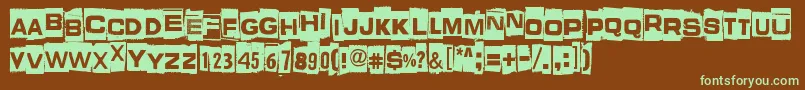 WhatIsThisSomeKindOfJoke Font – Green Fonts on Brown Background