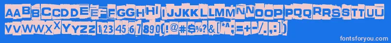 WhatIsThisSomeKindOfJoke Font – Pink Fonts on Blue Background