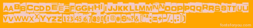 WhatIsThisSomeKindOfJoke Font – Pink Fonts on Orange Background