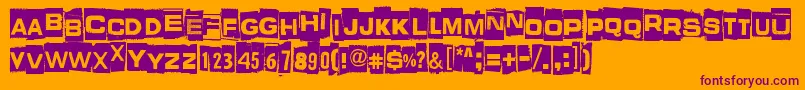 Шрифт WhatIsThisSomeKindOfJoke – фиолетовые шрифты на оранжевом фоне