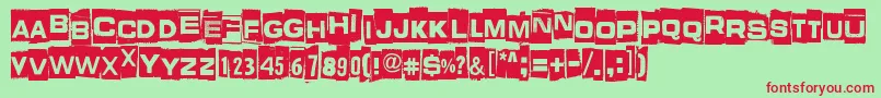 WhatIsThisSomeKindOfJoke Font – Red Fonts on Green Background