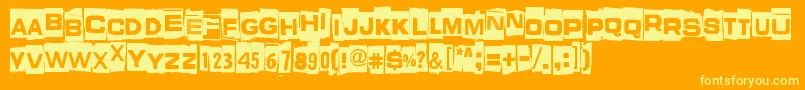 WhatIsThisSomeKindOfJoke Font – Yellow Fonts on Orange Background