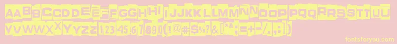 WhatIsThisSomeKindOfJoke Font – Yellow Fonts on Pink Background