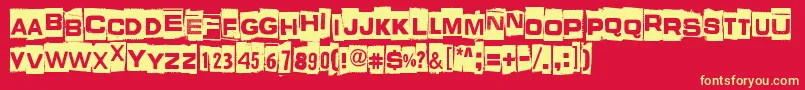 WhatIsThisSomeKindOfJoke Font – Yellow Fonts on Red Background