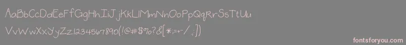 2peasMelissa Font – Pink Fonts on Gray Background
