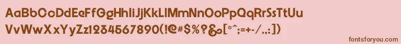 Lisätietoja Embrionic55-fontista Embrionic55-fontti – ruskeat fontit vaaleanpunaisella taustalla