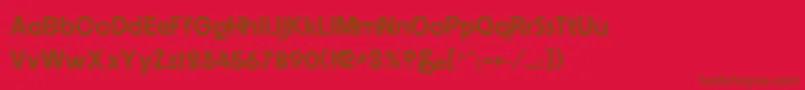 Embrionic55 Font – Brown Fonts on Red Background