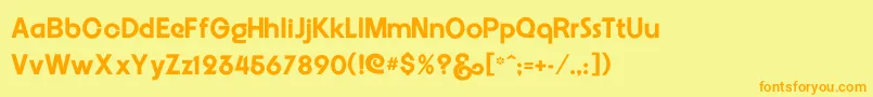 fuente Embrionic55 – Fuentes Naranjas Sobre Fondo Amarillo
