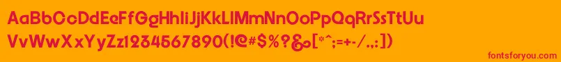 Подробнее о шрифте Embrionic55 Шрифт Embrionic55 – красные шрифты на оранжевом фоне