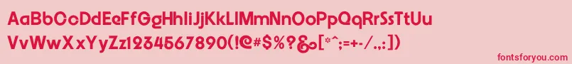 Embrionic55 Font – Red Fonts on Pink Background
