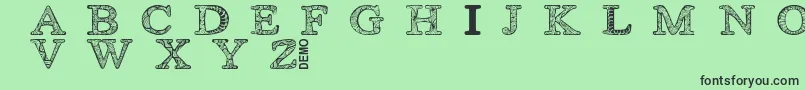 Zsyraphdemo Font – Black Fonts on Green Background