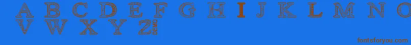 Zsyraphdemo Font – Brown Fonts on Blue Background
