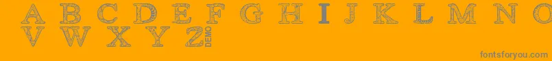 Подробнее о шрифте Zsyraphdemo Шрифт Zsyraphdemo – серые шрифты на оранжевом фоне