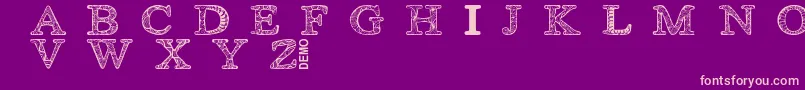 Zsyraphdemo Font – Pink Fonts on Purple Background