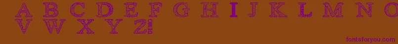 Zsyraphdemo Font – Purple Fonts on Brown Background