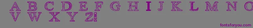 Zsyraphdemo Font – Purple Fonts on Gray Background