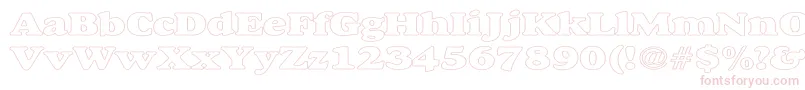 AlfredoHeavyHollowWide Font – Pink Fonts on White Background