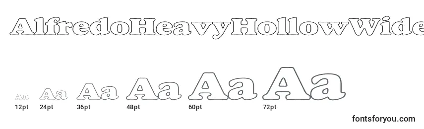 AlfredoHeavyHollowWide Font Sizes