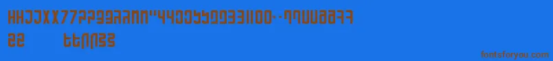 RanmorianStandardBeta Font – Brown Fonts on Blue Background