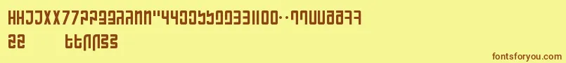 RanmorianStandardBeta Font – Brown Fonts on Yellow Background